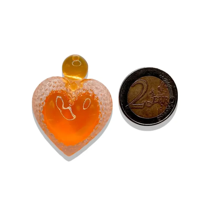 boucle d’oreille à pointe orange taille GM pièce 2 euros