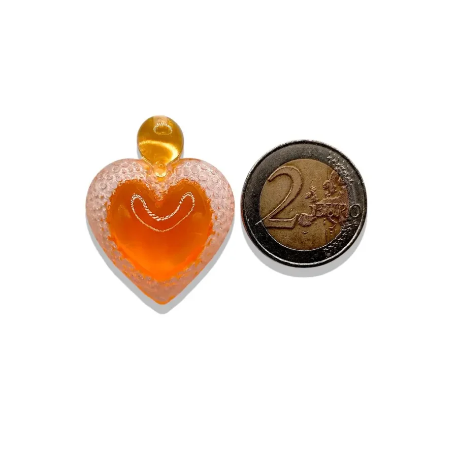 boucle d’oreille à pointe orange taille PM pièce 2 euros