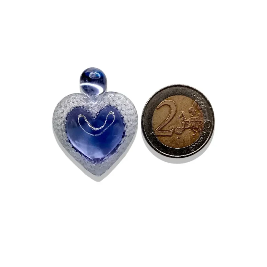 boucle d’oreille à pointe violette taille PM avec pièce 2 euros