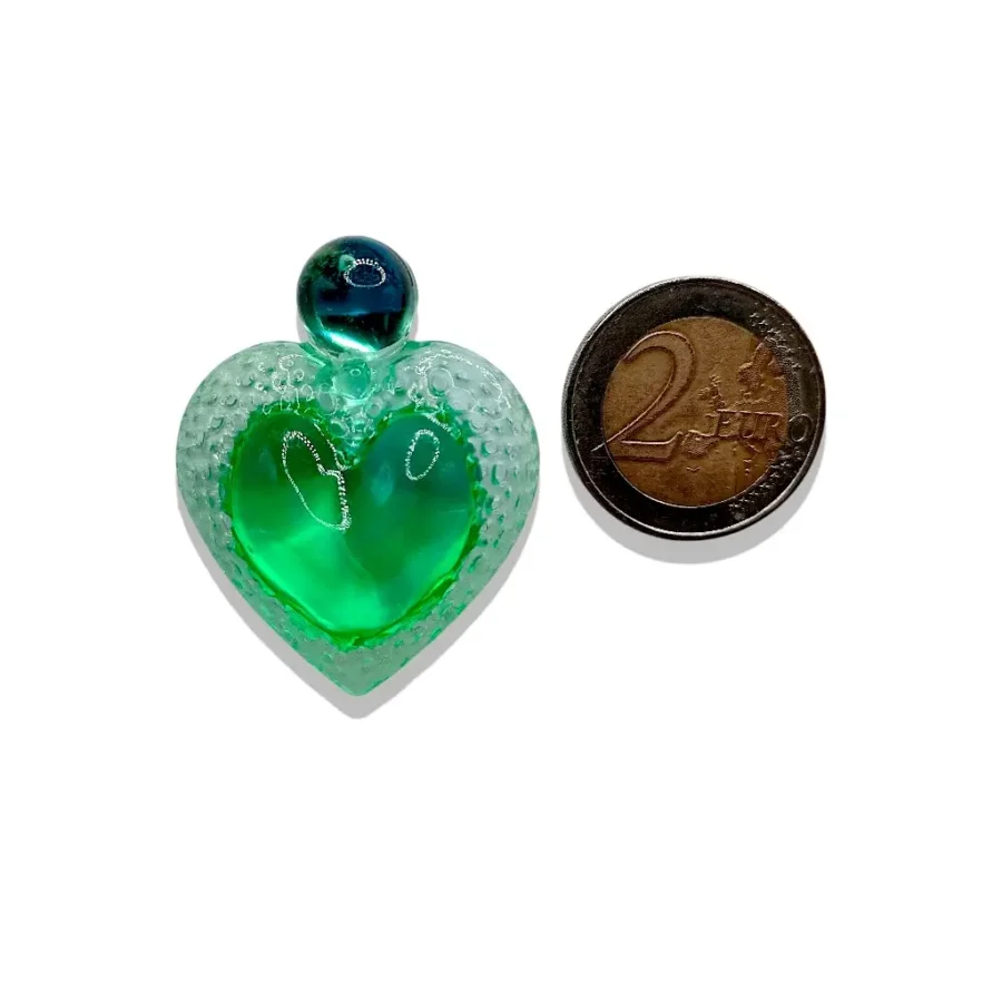 boucle d’oreille à pointe verte taille GM avec pièce 2 euros